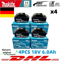 100% oryginalna bateria Makita 18V 6,0Ah, akumulator do narzędzi elektrycznych, model BL1830 BL1840 BL1850 BL1860B, kompatybilna z akumulatorami Makita 18V.