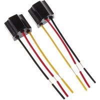 2PCS Female H4 LED 9003 HB2 Car Headlight Bulb Holder Extension Wire LED Lamp Connector Ceramic Adapter Socket Durable