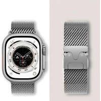 Milanese Loop Band for Apple Watch Series 10 9 8 7 6 5 SE Stainless Steel Mesh Strap for iWatch Band 44mm 40 45 41 38 49 42 46mm