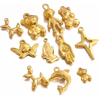 3Pcs/Lot Universe/Ocean/Animal Pendants Stainless Steel Astronaut/Star/Bears/Balloon Dog Charms DIY Craft Jewelry Making Finding