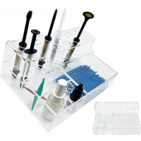 Multi-functional Dental Resin Shelf Placement Rack Adhesive Applicator Dispenser for Composite Syringes Bonding Box Dentist Lab