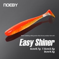 NOEBY Easy Shiner Soft Lure 5cm 7.5cm 9cm Silicone Bait Wobblers T tail Artificial Shad Bait for Bass Pike Fishing Lures