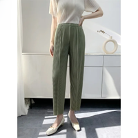 YUDX Miyake Pleated Pants Women's Thickened Fabric Loose Slim Comfortable Casual Pleated Pants 2024 Early Spring New