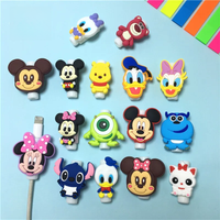 10pcs Disney USB Cable Protector Data Line Cord Protector Protective Case Cable Winder Cover For iPhone Android Charging Cable