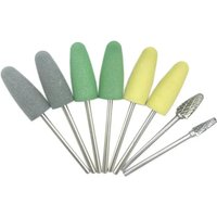 Dental Resin Base Acrylic Polishing Kit Drill Polisher Rotary Tools 6pcs Silison Rubber Polish+2pcs Tungsten Carbide Polish