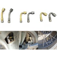 AliExpress NONE 2Pcs Motorcycle Brass 45 90 135 Degree Angle Bent Valve Inflator Connector Tyre Tube Valve Extension Adapter for Truck Car Bike