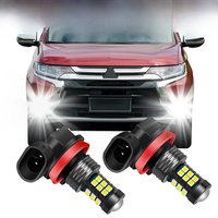 2X Car LED Fog Light Bulb For Mitsubishi Outlander High Configuration 2010 2011 2012 2013 2014 2015 2016 Accessories Automotive