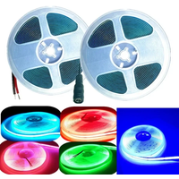 DC 12V 24V COB Strip 320Leds/M High Density RA90 White Pink Yellow Ice Blue Red Green Flexible Ribbon Rope LED Light COB Strip