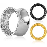 Casvort 2PCS 316L Stainless Steel Hammer Ear Tunnels Plugs Stretcher Studs Piercing Body Jewelry Unisex Hip-Hop Punk New