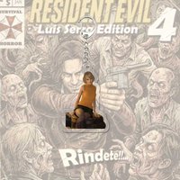 Horror Games Leon Grace Resident Keychain Acrylic Keyring Bag Charm Gaming Accessories Fans Friends Gift