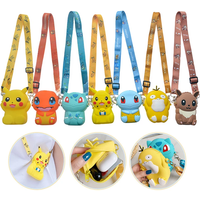 Pokemon Bag Crossbody Bags for Children Mini Coin Purse Kawaii Fashion Toy Anime Action Figures Pikachu Eevee Funny Modelding