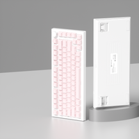 97-key pink PBT original keycaps with angular backlighting and side printing