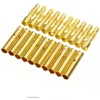 2/5/10 Pairs Gold Plated 4.0mm Banana Plug Bullet Male Female Connector for RC Lipo Batteries Hobby Model Airplane