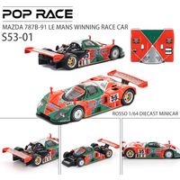 POP RACE 1:64 Mazda 787B 24 Hours of Le Mans Winner Honda NSX R GT Spoon Alloy Diecast Car Model Collect Ornaments Gift