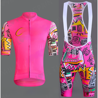 AliExpress Chaise pink Men Summer Cycling Clothing tops MTB Bike Clothes Maillot Ropa Ciclismo Bib Shorts 9D Gel Cycling Bicycle Suit 2024