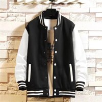 AliExpress Black Gray White Solid Color Jacket Loose Oversize S-5XL Clothes Men Women Baseball Uniform Street Coat Warm Fleece Soft Jackets