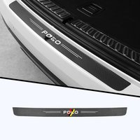 1pc car accessories Carbon fiber cloth trunk bumper Decoration For POLO 6r 9n sedan 2018 sticker AUTO Styling