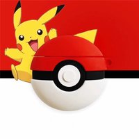 For Airpods 4 Case 2024,Pokemon Ball Red Shockproof Silicone Earphone Cover For Airpods Pro 2 Case For Kids Boys Girls Funda