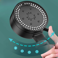 VILOYI 8 Modes High-Pressure Shower Head Fall Resistance Black Handheld Showerhead Water Saving Bathroom Shower Accessories