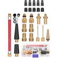 AliExpress NONE 21/30Pcs Bicycle Tire Inflator Tube Needle & Air Hose Adapter Kit - Pump Connectors for Bike Repair & Basketball Valves