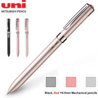 Japan UNI Multi Functional Pen Jetstream MSXE3-701 Red/Blue Medium Oil Pen+0.5mm Mechanical Pencil School Office Stationery