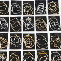 20Pairs/Lot Simple Geometric Big Hoop Stainless Steel Earrings for Women Fashion New Gift Party Jewelry Accessories