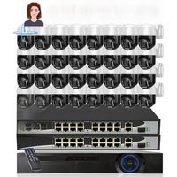 H.265 32CH 4K PTZ Camera System POE 8MP Face Detect Two Way Audio CCTV Security Ip Camera Kit Home Video Surveillance Set Xmeye