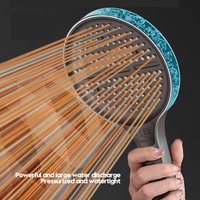 High Pressure Shower Head with Silicone Nozzles 15cm Big Panel Portable 3 Modes Adjustable Shower Head for Bathroom Accessories