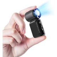 Portable Mini Fan, 199 Speed USB Rechargeable Handheld Ice Cooling Fan with LED Display for Makeup, Travel Summer Gift for Women