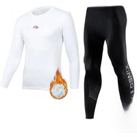 AliExpress MIEYCO 2-piece Winter Cycling Base Layer warm corset Ski warm suit Corset jacket,trousers Men's fitness pants shirt Warm Bike Underwear