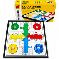 19.1x19.7cm Folding Magnetic Dice Board Game Set with Carry Box Safe Portable Travel Educational Puzzle Toy Gift