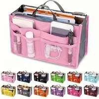 Multifunctional Bi-fold Storage Bag Double Zipper Large Capacity Storage Arrangement Makeup Toiletries Large Classification Bag