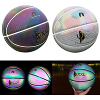 PU Basketball Reflective Ball Glow Basketball Men's Women's Training Ball Outdoor Indoor Ball Glowing Luminous Basketbol Gift