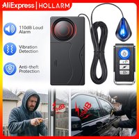 Hollarm Car Anti-Theft Alarm System 110dB Vibration Door and Window Alarm Remote Control Automobile Security Protection