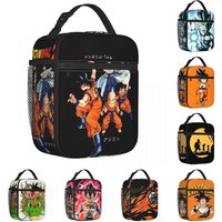 Vintage Dragon Ball Z Insulated Lunch Bags Thermal Bag Lunch Container Goku Kakarot Manga Large Tote Lunch Box Food Storage Bag