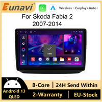 Eunavi Car Radio For Skoda Fabia 2 2007-2014 Multimedia With Carplay 4G WiFi GPS RDS