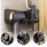 Hair dryer holder ABS material household bathroom wall-mounted storage rack brush organizer hair dryer storage rack