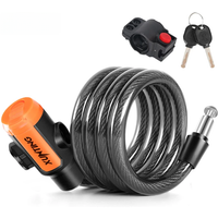 AliExpress Xunting Bike Lock Coiled Secure Keys Bike Cable Lock with Mounting Bracket Weathproof Anti Theft Scooter Bicycle Lock