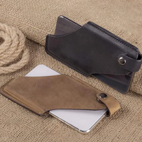 Multi-function Waist Bag PU Leather Fanny Waist Bag Belt Clip Phone Holster Travel Hiking Cell Phone Case
