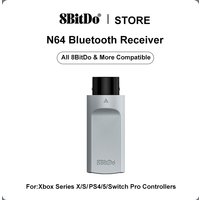 8BitDo Retro Receiver Adapter for N64 Console & Windows 10/11– Compatible with Switch Pro, PS5/PS4 & Xbox Series Controllers