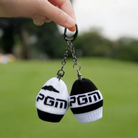 PGM Golf Knitted Ball Cover Men's and Women's Ball Clips Fashion Waist Bag Pendant Portable Buckle Chain QJ003
