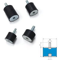 4Pcs M3 M4 M5 Male To Female Thread Rubber Shock Absorber Crash Pad Damper Bobbin Mount Anti Vibration Isolator