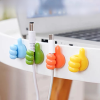 Silicone Cable Organizer Clip Holder Thumb Hooks Wire Desk Wall Hooks Storage Cable Multifunctional Protector Cable Management