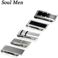 Classic Men's Stainless Steel Money Clip High Quality Black Silver For Men