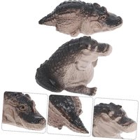 Adorable Crocodile Tea Pet Figurine - Mini Handcrafted Decor for Tea Ceremony, Home Desktop & Shelf Decoration