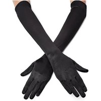 Black satin gloves velvet bag finger elbow length banquet Bridal evening ball party