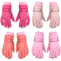 AliExpress NONE Girls Snow Snowboard Thicken Warm Waterproof Children Skiing Gloves Outdoor Sports Mittens Ski Kids Cycling Gloves 5-8Years