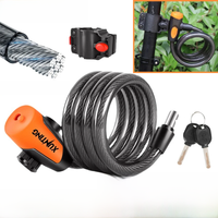 AliExpress NONE 100cm Bicycle Lock Anti-theft Mountain Road Bicycle Wire Chain Lock Key Safety Anti-theft Belt Mounting Bracket Bicycle Lock