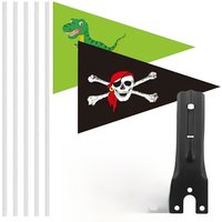 AliExpress NONE Adjustable Height Bicycle Flag Waterproof Kid Bicycle Safety Flags With Flagpole Bicycle Trailer Flag Outdoor Leisure Riding