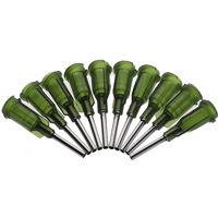 100Pc/lot 14G x 30mm Precision passivated S.S. Dispense Tip with PP Safetylok hub, glue dispenser needles